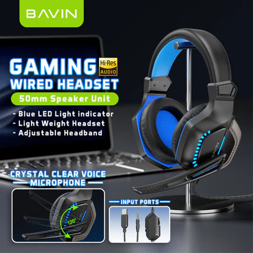 BAVIN HB-BH61 Gaming Wired Headset w/120°