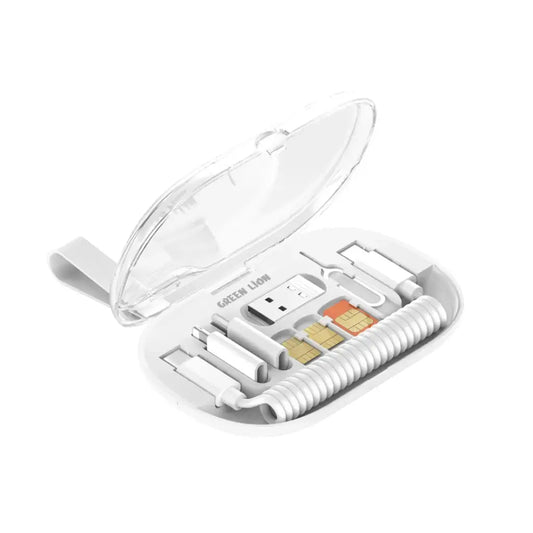 GreenLion 6 in 1 Multi Functional Data Cable Set - White