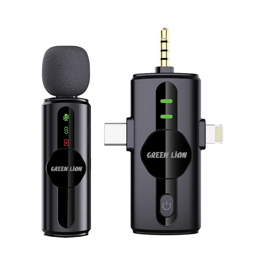 GreenLion 3 in 1 Noise Cancellation Microphone - Black