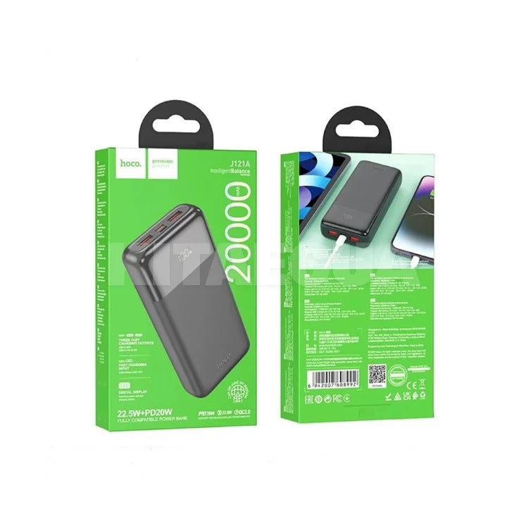 Hoco J121A Fast 22.5W+PD20W 20000mAh Black